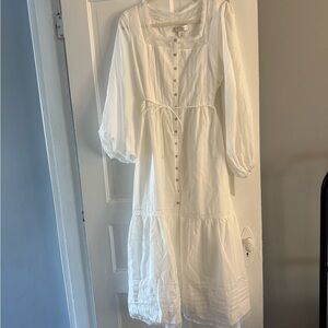 Caroline Constas White Long Sleeve Dress